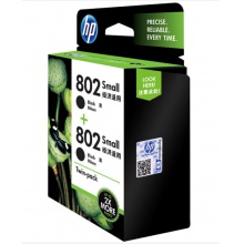 惠普（HP）L0S21AA 802s黑色墨盒双支装 （适用HP Deskjet1050,2050,1010,1000,2000,1510,1511）