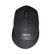 罗技（Logitech）M330 无线静音鼠标 舒适曲线 黑...