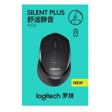 罗技（Logitech）M330 无线静音鼠标 舒适曲线 黑色